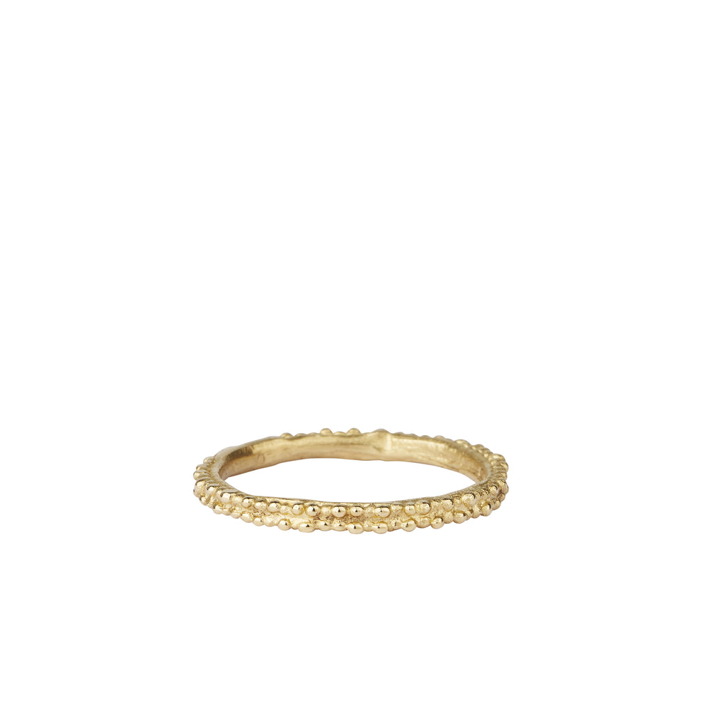 Double Beaded Gold Wedding Band | Ruth Tomlinson | Aetla